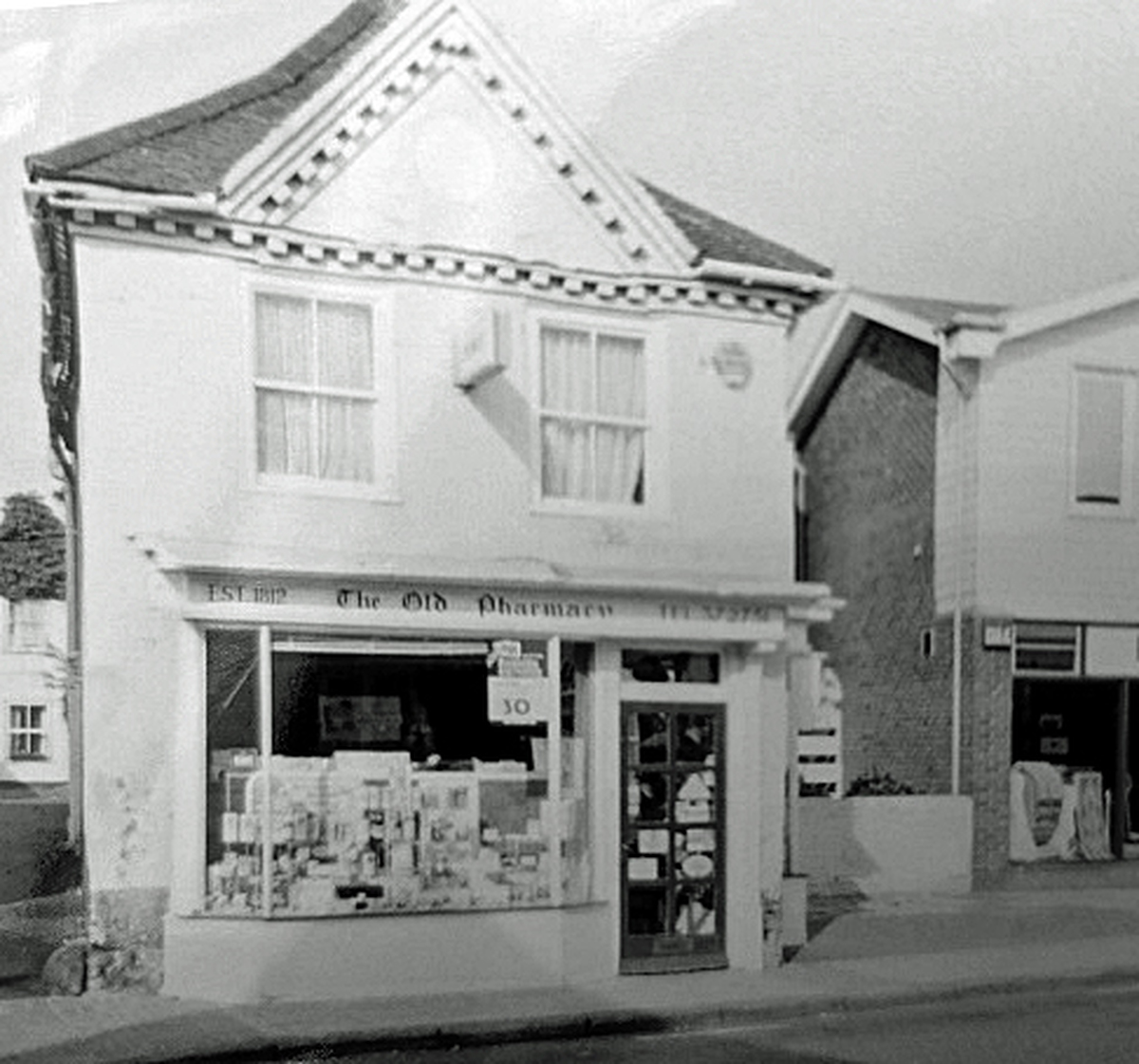 Old Pharmacy Charity Shop bw.jpg